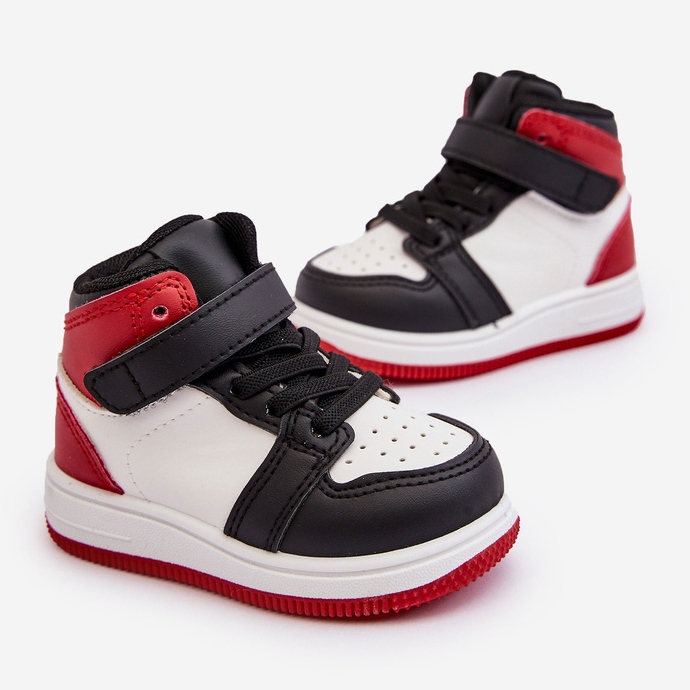 Scarpe Sportive Alte da Bambino Teredite Bianca e Rossa 1