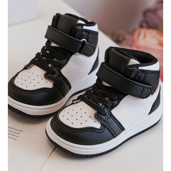 Scarpe Sportive Alte da Bambino Teredite Bianche e Nere bianca 1