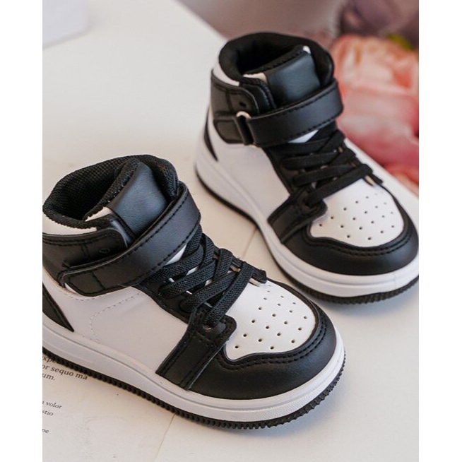 Scarpe Sportive Alte da Bambino Teredite Bianche e Nere bianco 2