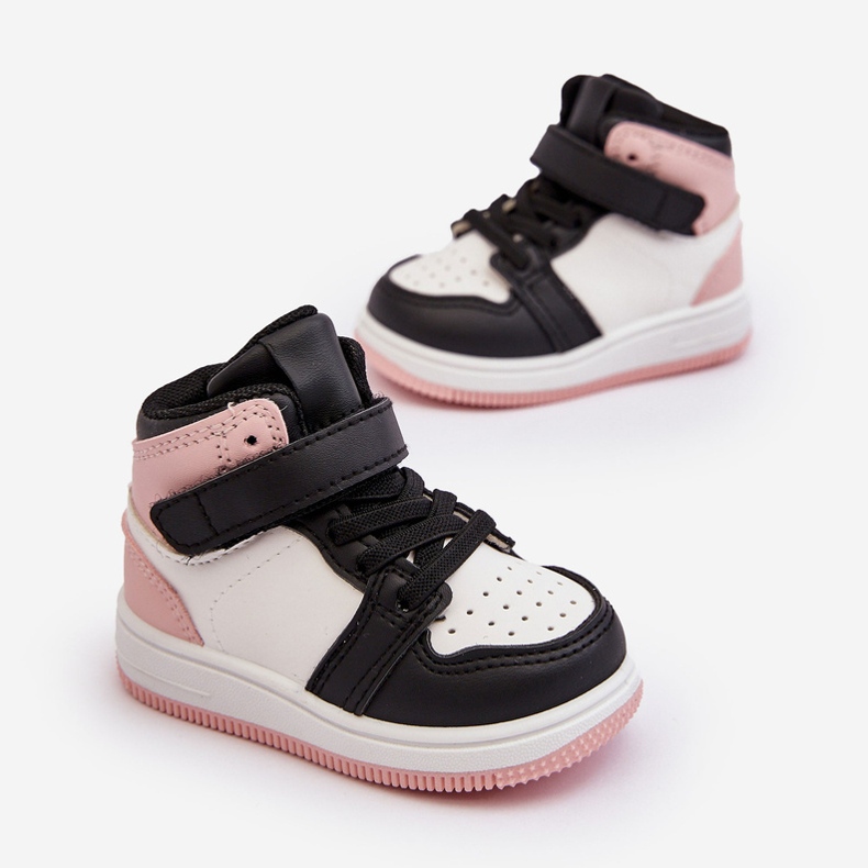 Scarpe Sportive Alte da Bambino Teredite Bianca e Rosa 1