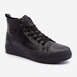 Sneakers alte isolanti da uomo con cerniera nera Big Star nero 1