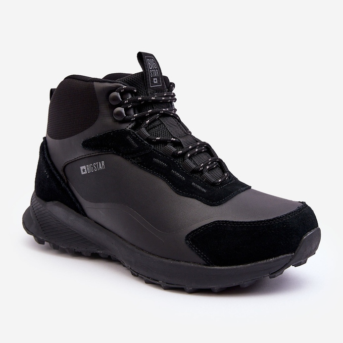 Scarpe da trekking isolate da uomo nere Big Star MM174334 nero 1