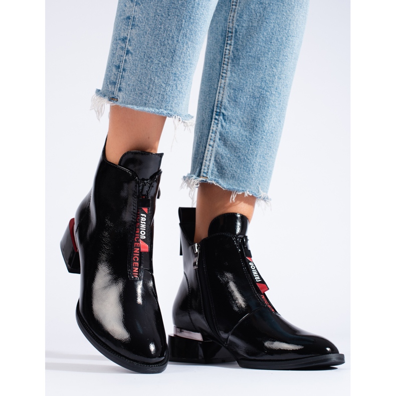 Stivali da donna con tacco basso Shelovet nero 1