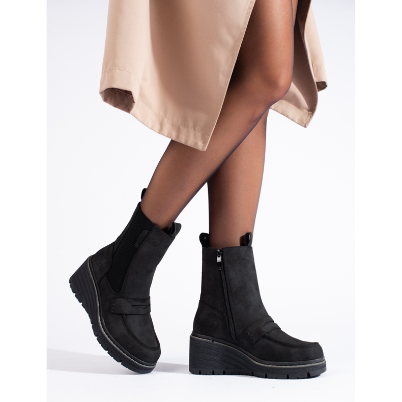 Goodin Stivaletti Shelovet in camoscio nero 1