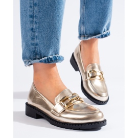 Scarpe dorate da donna Shelovet d'oro 1