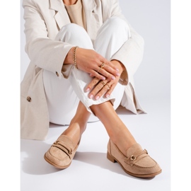 Lords da donna in camoscio beige Shelovet 1