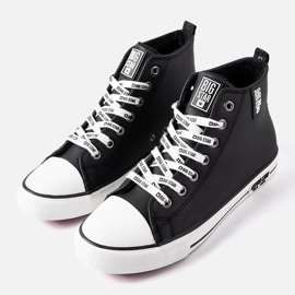 Sneakers alte da uomo nere Big star KK174346 nero 1