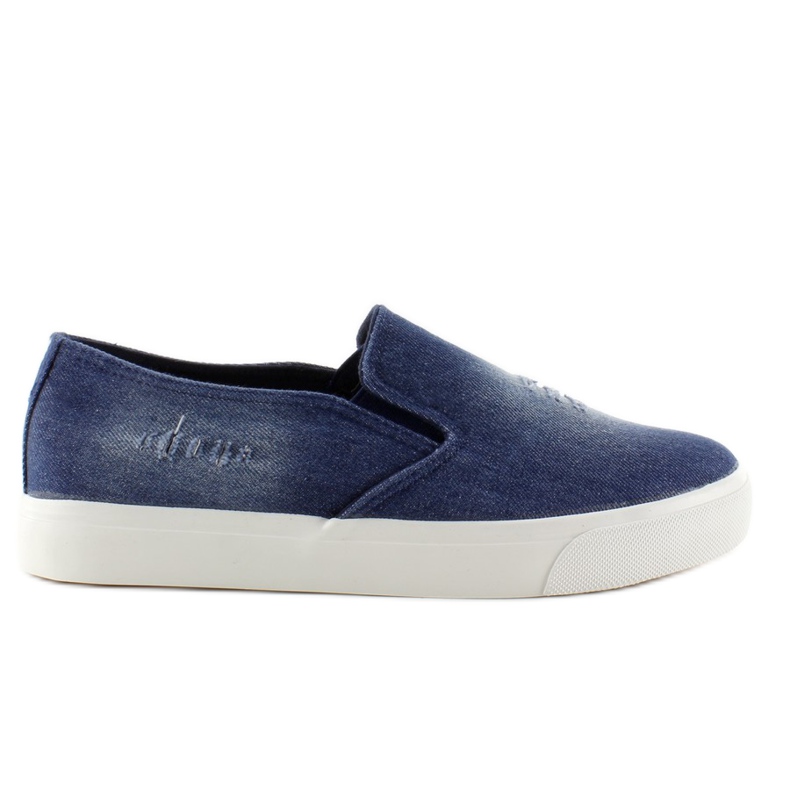 Sneakers slip-on in denim K-89 D. blu blu navy 1