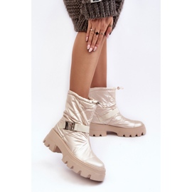 PH2 Stivali da donna con suola massiccia e tacco piatto, Beige Werikse 2