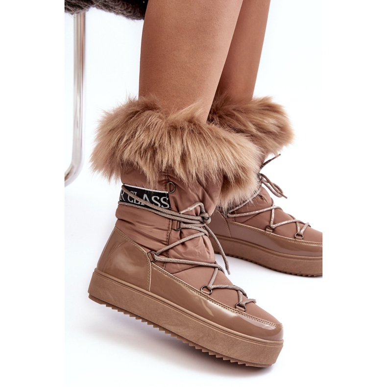 PS1 Doposci Stringati da Donna Beige Scuro Santero 1