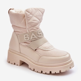 PS1 Stivali da neve isolati con cerniera da donna Zeva beige chiaro 1