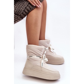 PS1 Doposci Da Donna Con Lacci Decorativi, Siracna Beige Chiaro 1