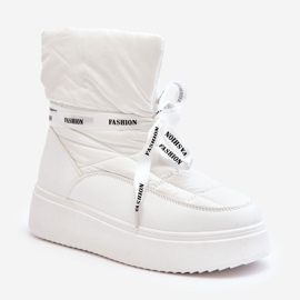 PS1 Doposci Da Donna Con Lacci Decorativi, Siracna Bianco 1