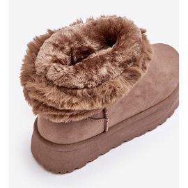 PS1 Stivali da neve Rainsa da donna beige con pelliccia 2