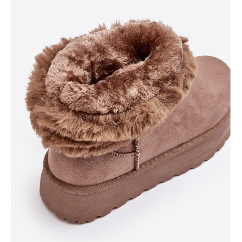 PS1 Stivali da neve Rainsa da donna beige con pelliccia 2