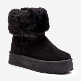 PS1 Stivali da neve da donna con pelliccia Rainsa neri nero 1