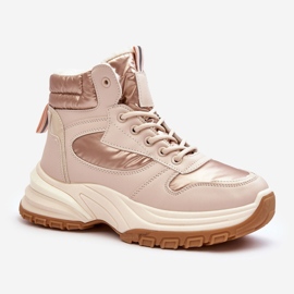 PE1 Scarpe sportive stringate isolanti da donna Beige Dejana 1