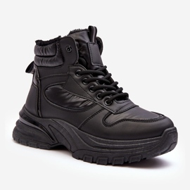 PE1 Scarpe sportive isolanti da donna stringate nere Dejana nero 1