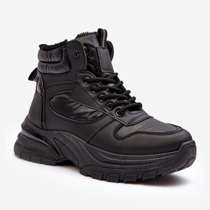 PE1 Scarpe sportive isolanti da donna stringate nere Dejana nero 1