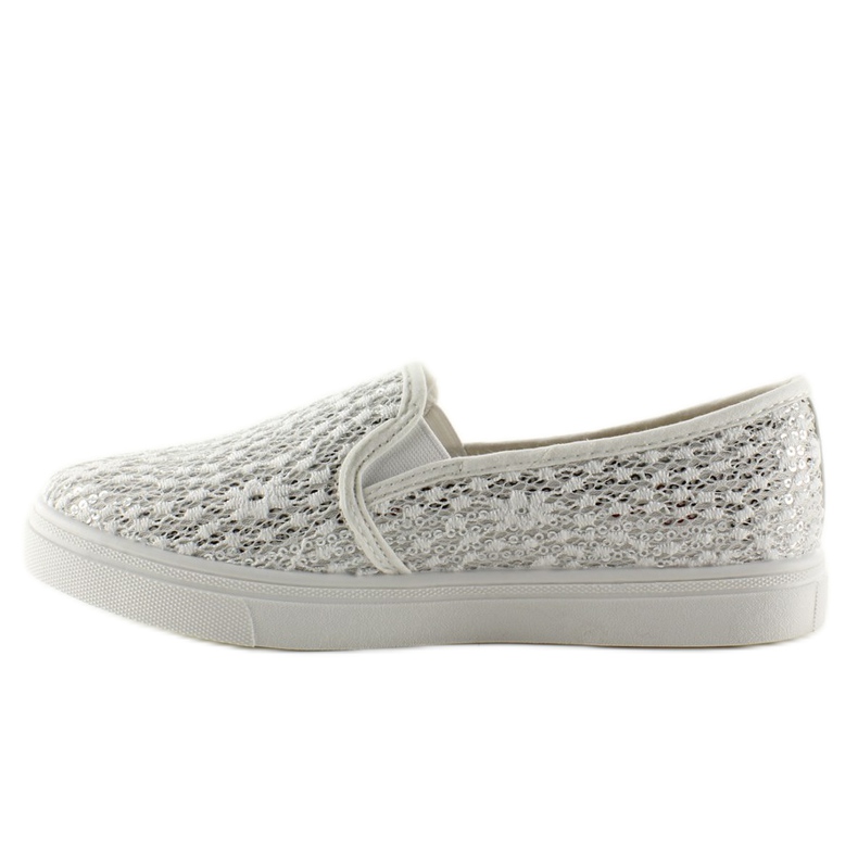 Slip-on in pizzo pastelli XIN07P Bianco 1