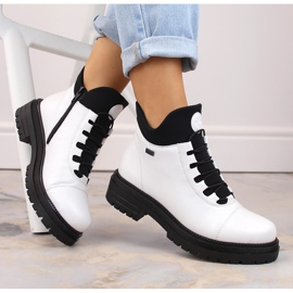 Stivaletti da donna impermeabili, comodi e isolanti, bianchi, Rieker Tex Y3163-80 bianca 1