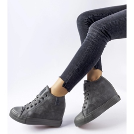 Sneakers con zeppa Big Star MM274005 grigie grigio 2
