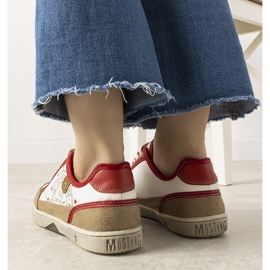 Esta sneakers da donna bianche e rosse bianco rosso 1