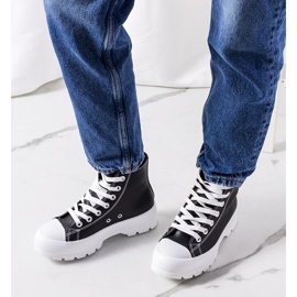 Sneakers nere sulla piattaforma Curley nero 1