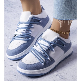 Scarpe da ginnastica da donna blu bianco 1