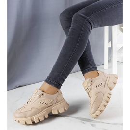Sneakers marroni con suola massiccia di Inez marrone 1