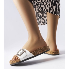 BM Infradito bianche decorate con strass Millicent bianco 2