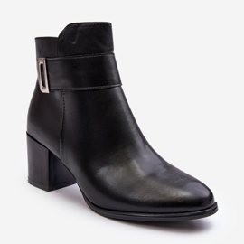 Sergio Leone Stivaletti da donna in pelle neri Starines nero 1