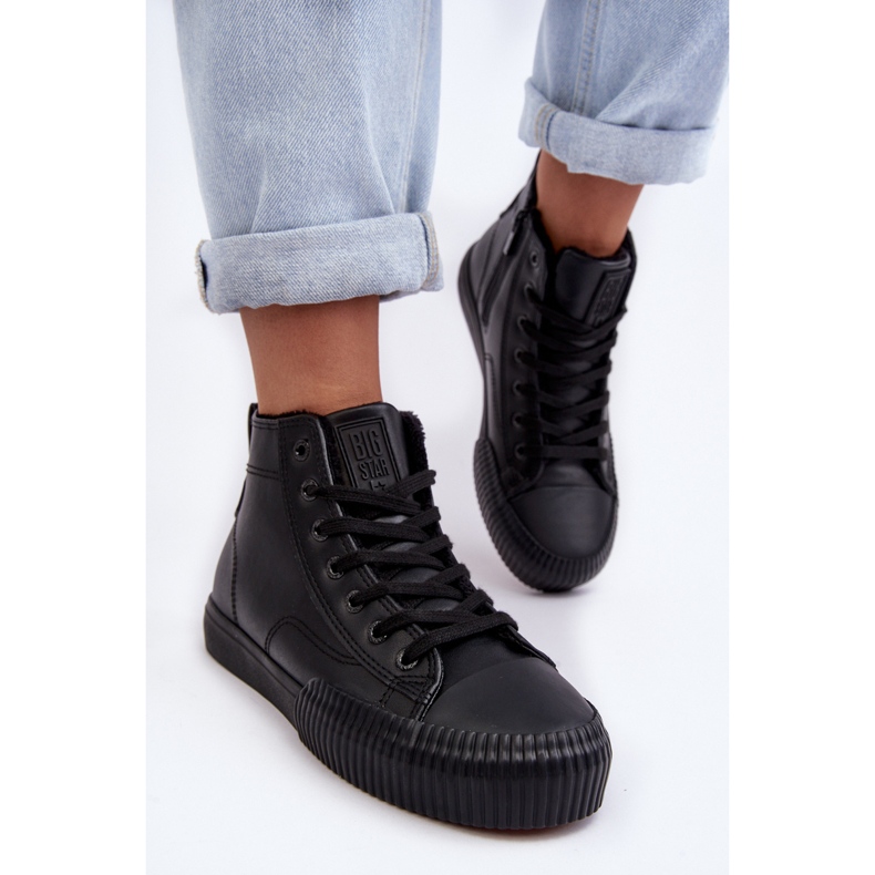 Sneakers Isolanti da Donna con Cerniera Nere Big Star MM274020 nero 1