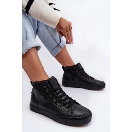 Sneakers Isolanti da Donna con Cerniera Nere Big Star MM274020 nero 2