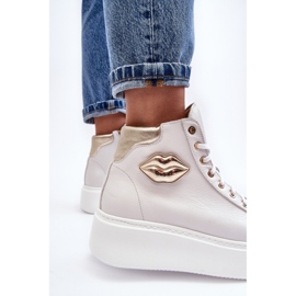 Sneakers Alte con Zip da Donna Lemar Bianche Katerin bianco 1