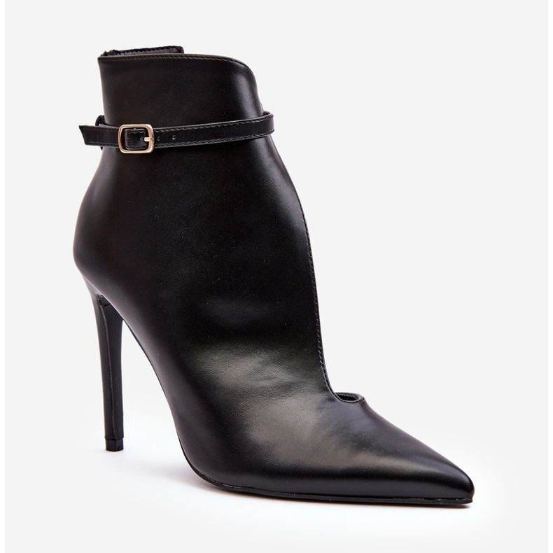 WS1 Stivaletti da Donna in Pelle con Tacco Alto, Colore Nero Amalundi 1