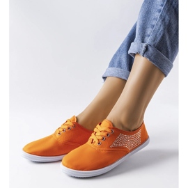 Sneakers arancioni con strass di Godfrey arancia 1