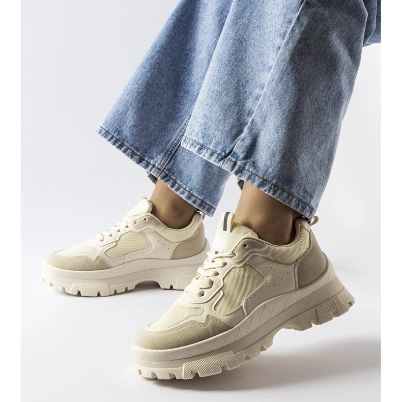 Chunky sneakers beige di Mikeladze 1