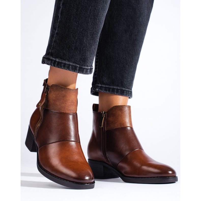 Stivaletti da donna marroni di Vinceza marrone 1