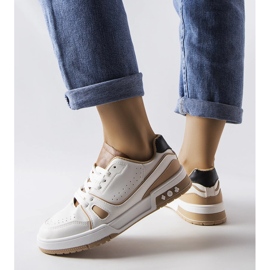 Sneakers bianche con inserti beige di Willson bianco 1