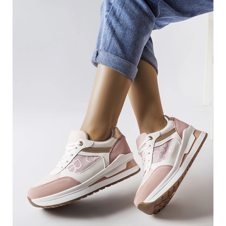 Sneakers rosa con inserto fantasia di Genovesee 1
