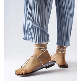 Sandali in argento con zirconi di Troghi d'argento 1