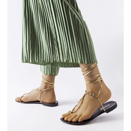 Sandali oro con strass di Troghi d'oro 1