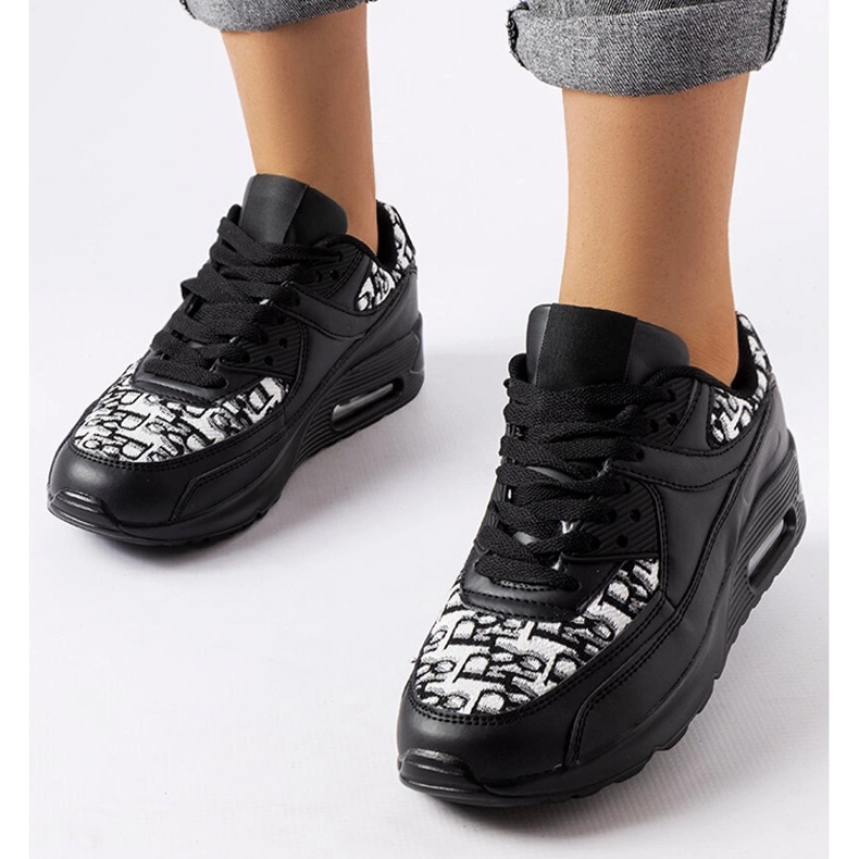 Sneakers nere con inserto fantasia di Brattiro nero 2