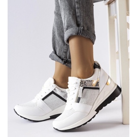 Inna Sneakers con zeppa bianche di Deodata bianco 1
