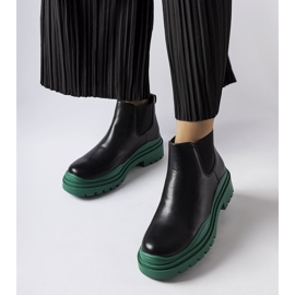Stivaletti neri su plateau Marinone colorato nero 1