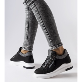 Scarpe da ginnastica nere con zeppa di Birmingham nero 1