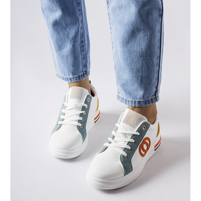 Inna Sneakers bianche con inserti colorati di Passaic bianco 2