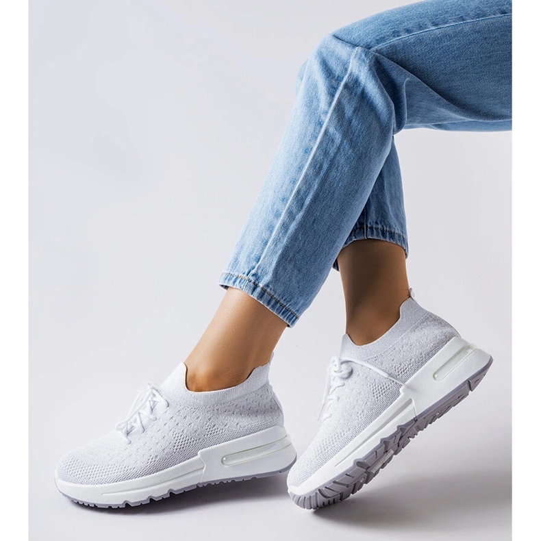 Inna Sneakers bianche decorate con un filo d'argento di Randolph bianco 1