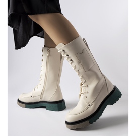 Stivali alti beige di Nebida 1